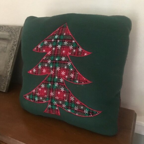 Rare Vintage Handmade Soft Christmas Tree Pillow - Picture 6 of 9